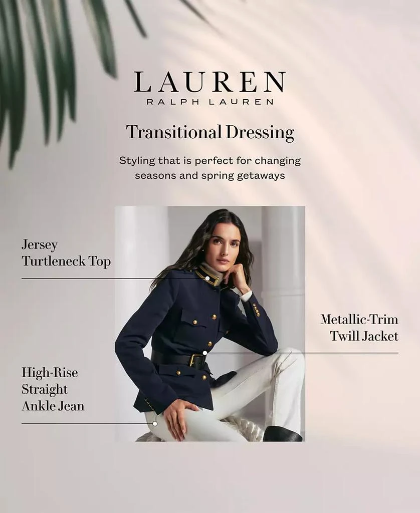 Ralph Lauren Women's Metallic-Trim Twill Jacket 2