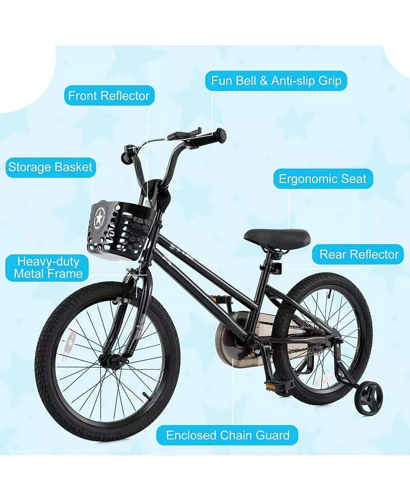 Mecale 16 Inch Kids Bike Adjustable with Transparent Chain Cover for 3-8 Years Old-16 inches 5