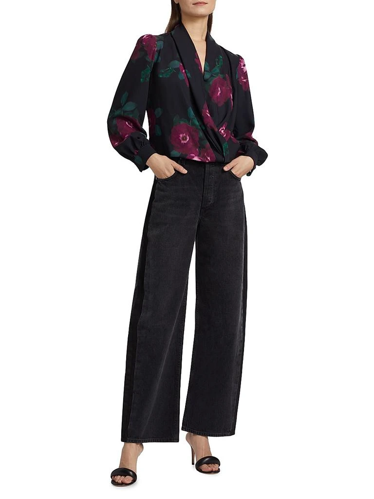 FIGUE Jackie Floral V-Neck Blouse 2