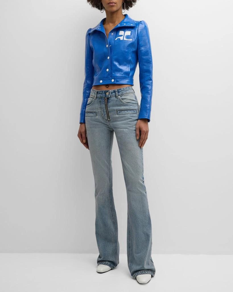 Courrèges Textured Vinyl Crop Jacket 2