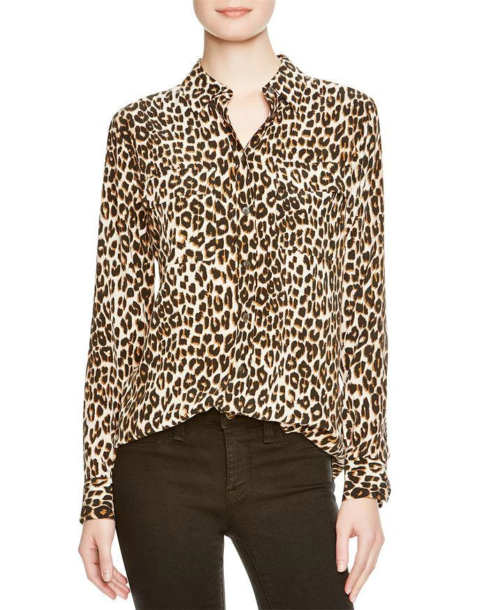 Equipment Slim Signature Leopard Printed Silk Shirt 1