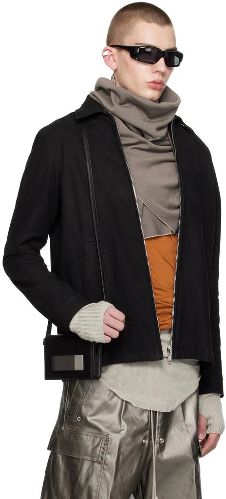 Rick Owens Black Brad Leather Jacket 2