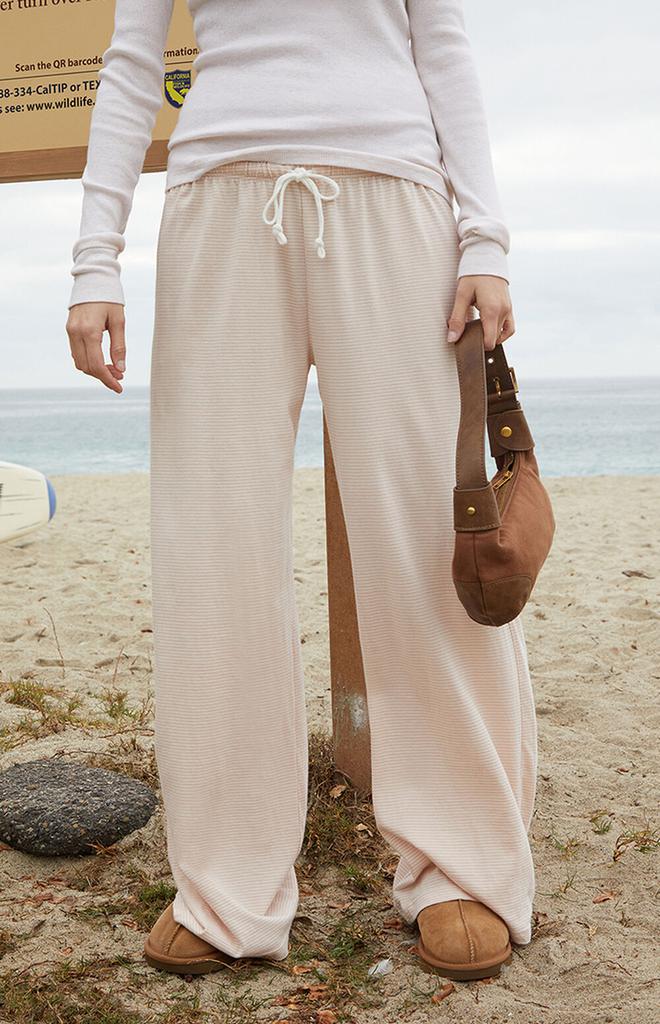 John Galt Pink Striped Anastasia Sweatpants
