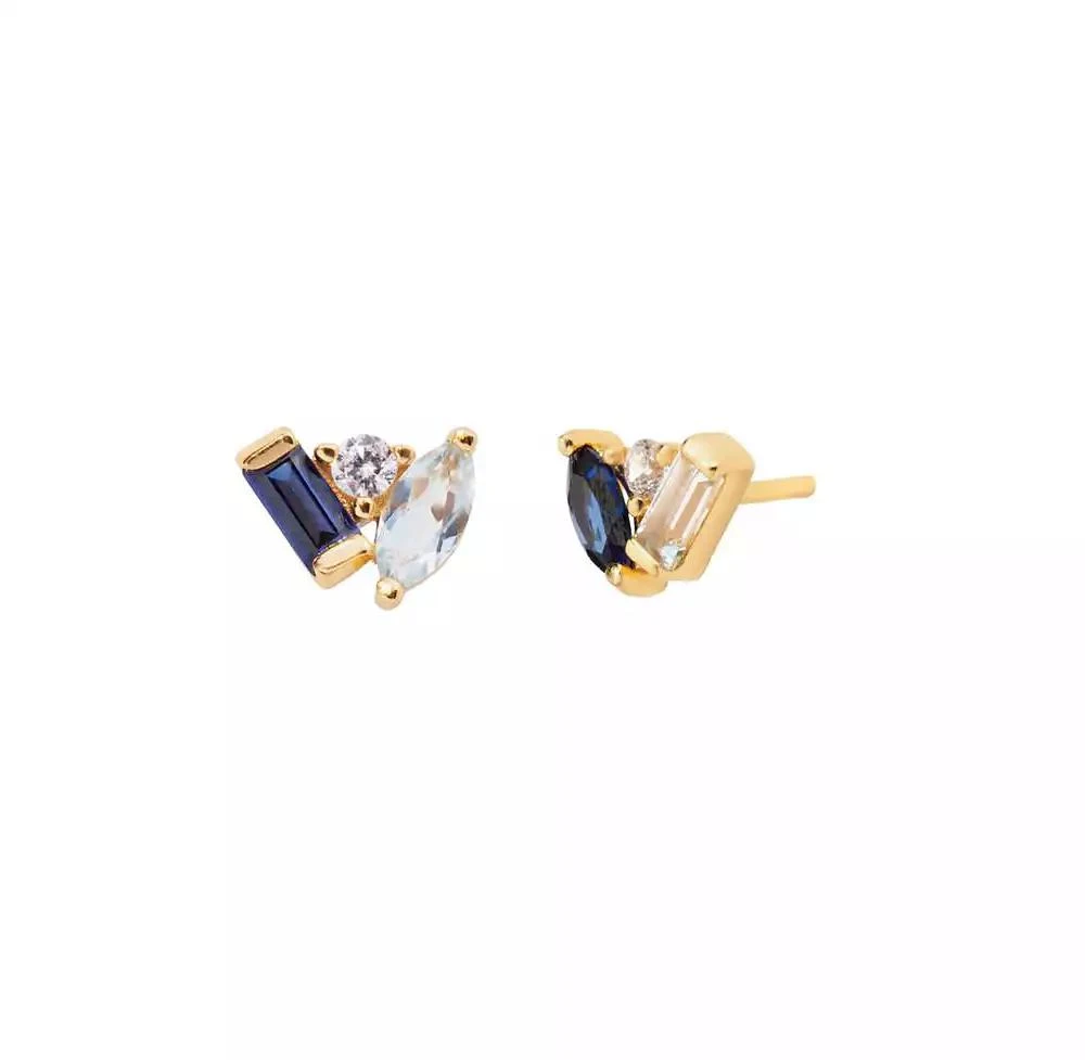 Little Sky Stone Seraphina Celeste Sapphire Stud Earrings