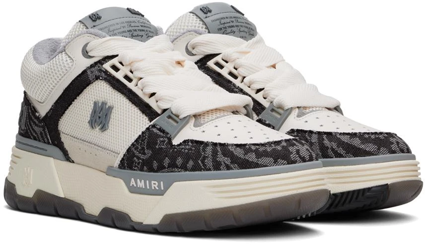 AMIRI Black & Off-White Bandana Denim MA-1 Sneakers 4