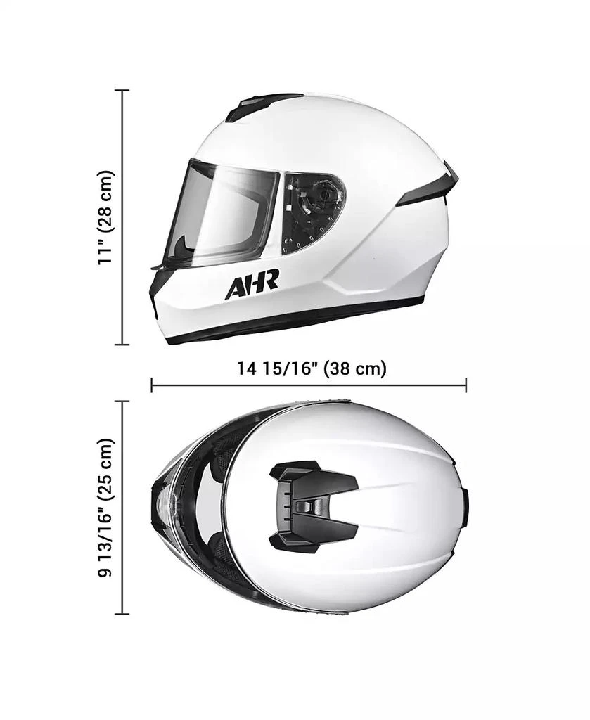 AHR RUN-F3 Full Face Motorcycle Helmet DOT Approved Street Bike Motocross XXL 8