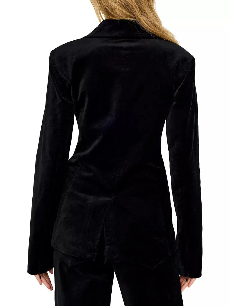 Good American Velvet Single-Breasted Blazer 4