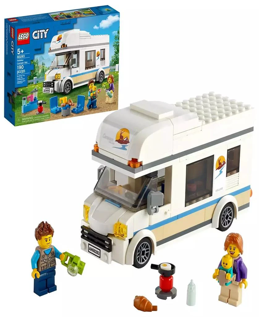 LEGO City 60283 Holiday Camper Van Toy Building Set with Family Minifigures 1