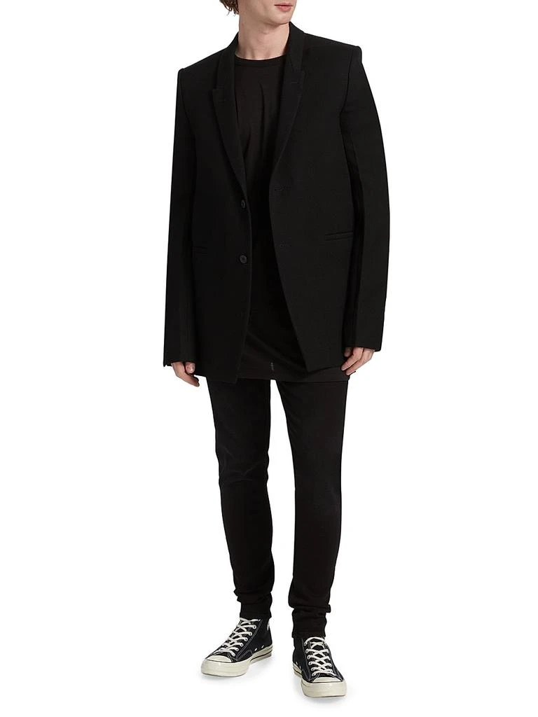 Rick Owens Giacca Wool Single-Breasted Blazer 2