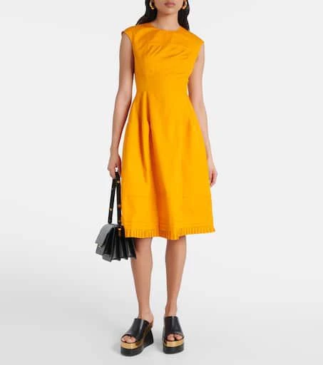 Marni Pleated cotton midi dress 2