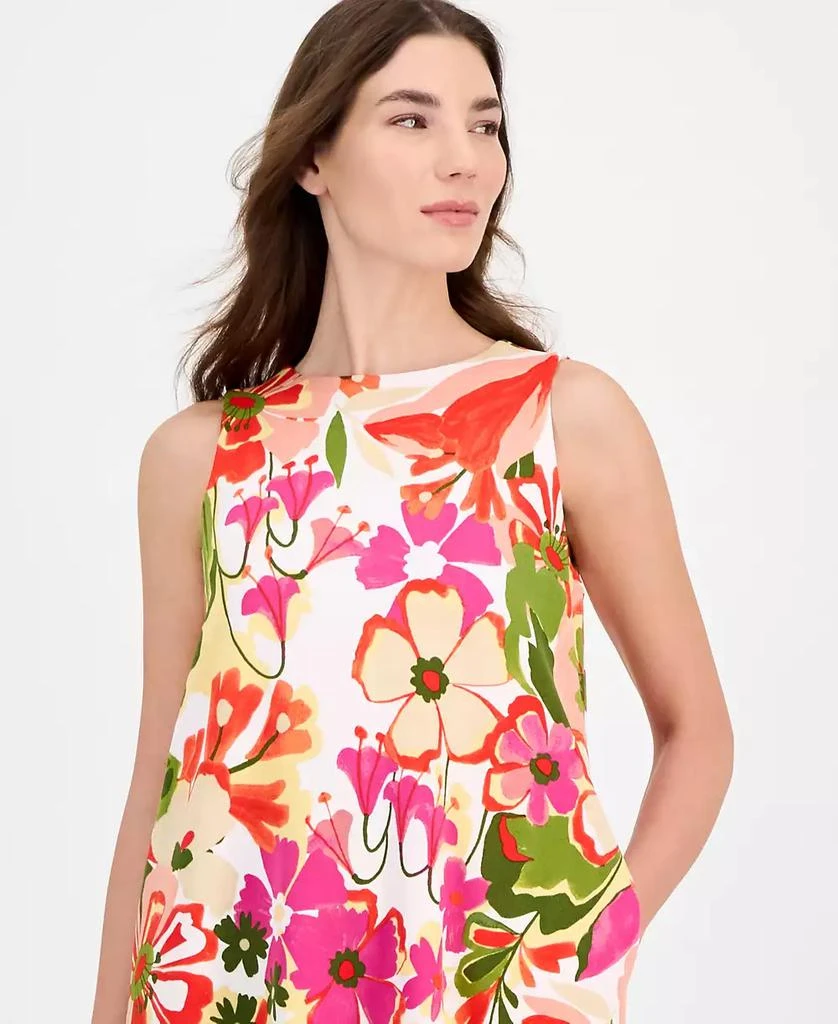 Anne Klein Petite Printed Sleeveless Scuba Trapeze Dress 4