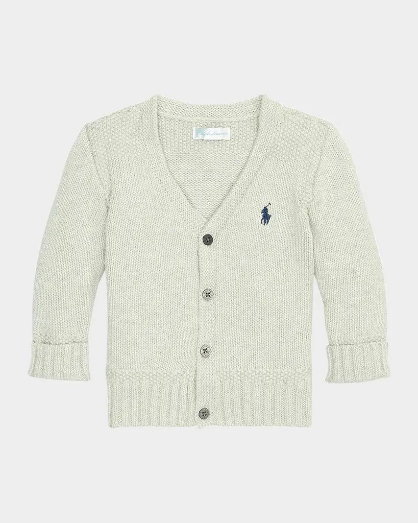 Ralph Lauren Boy's Cotton Cardigan, Size 3M-24M