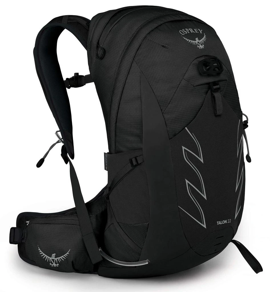 Osprey Osprey Talon 22L Men's Hiking Backpack with Hipbelt, Stealth Black, L/XL 1