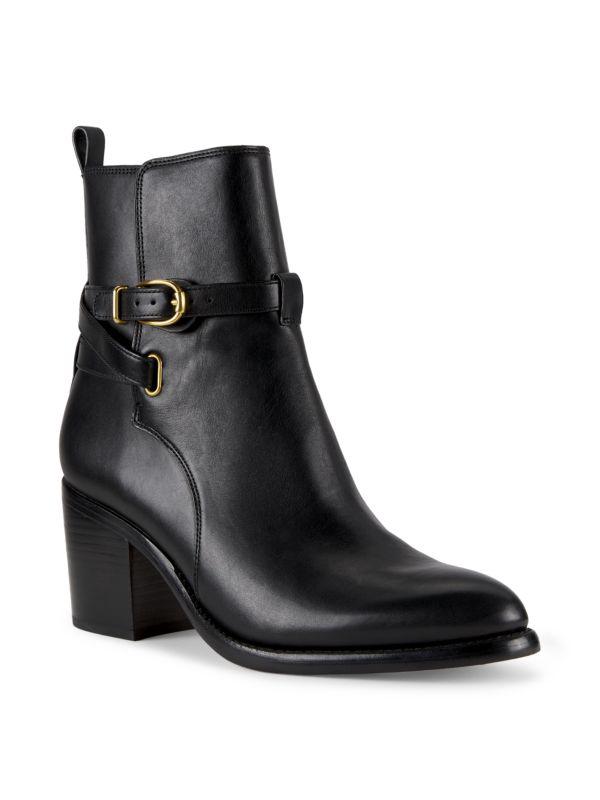 VERONICA BEARD Sohelia 75MM Leather Ankle Boots