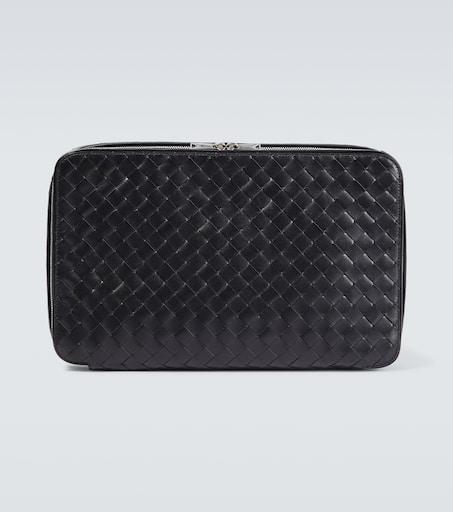 Bottega Veneta Intrecciato Zippered Laptop Case Bag
