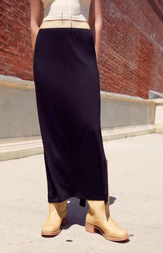 John Galt Black Slit Maxi Skirt 2