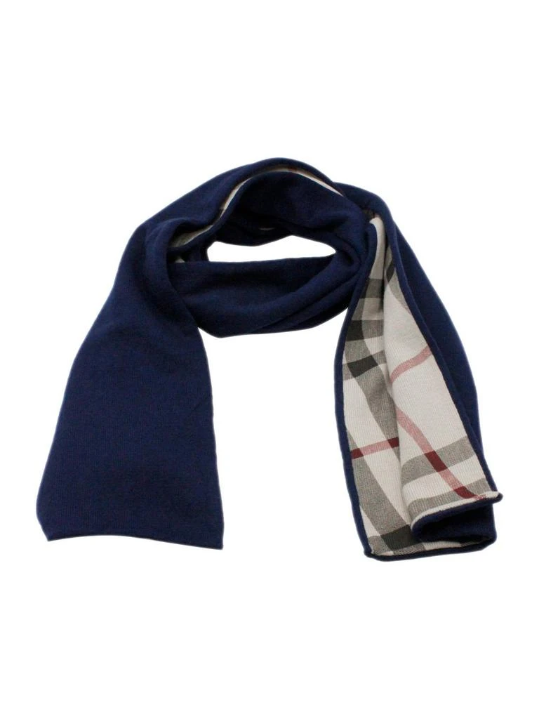 Burberry Burberry Kids Tartan Patterned Ribbed Scarf 1