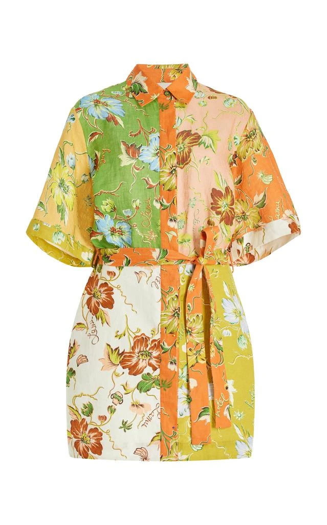 ALÉMAIS ALÉMAIS - Hotel Lamu Printed-Linen Mini Shirt Dress - Multi - AU 6 - Moda Operandi 1