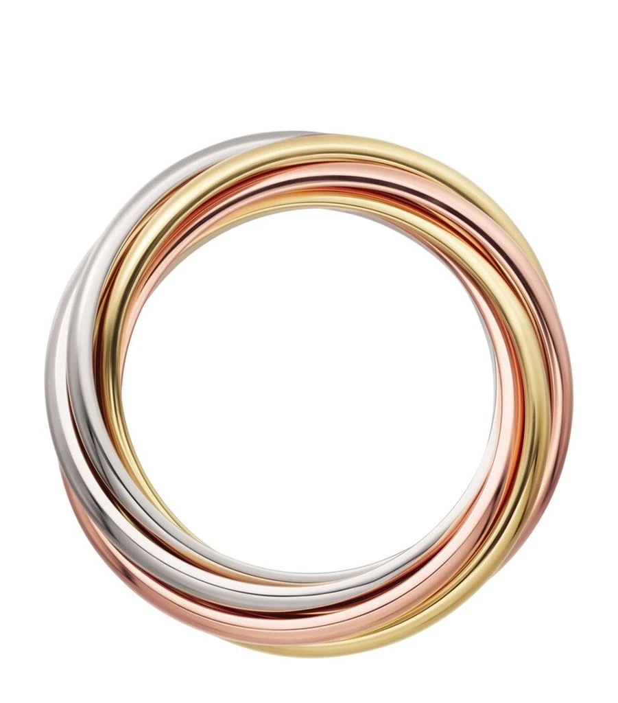 Cartier White, Yellow and Rose Gold Trinity Ring 2