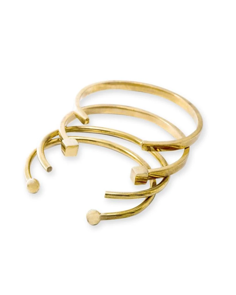 SOKO Mixed-Shape Stacking Cuff Bracelets, Set of 4 1