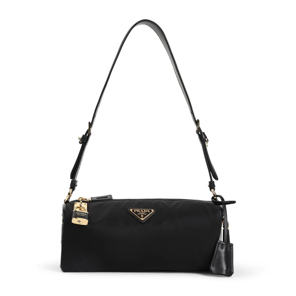 Prada Prada Logo Plaque Zip-Up Shoulder Bag 1