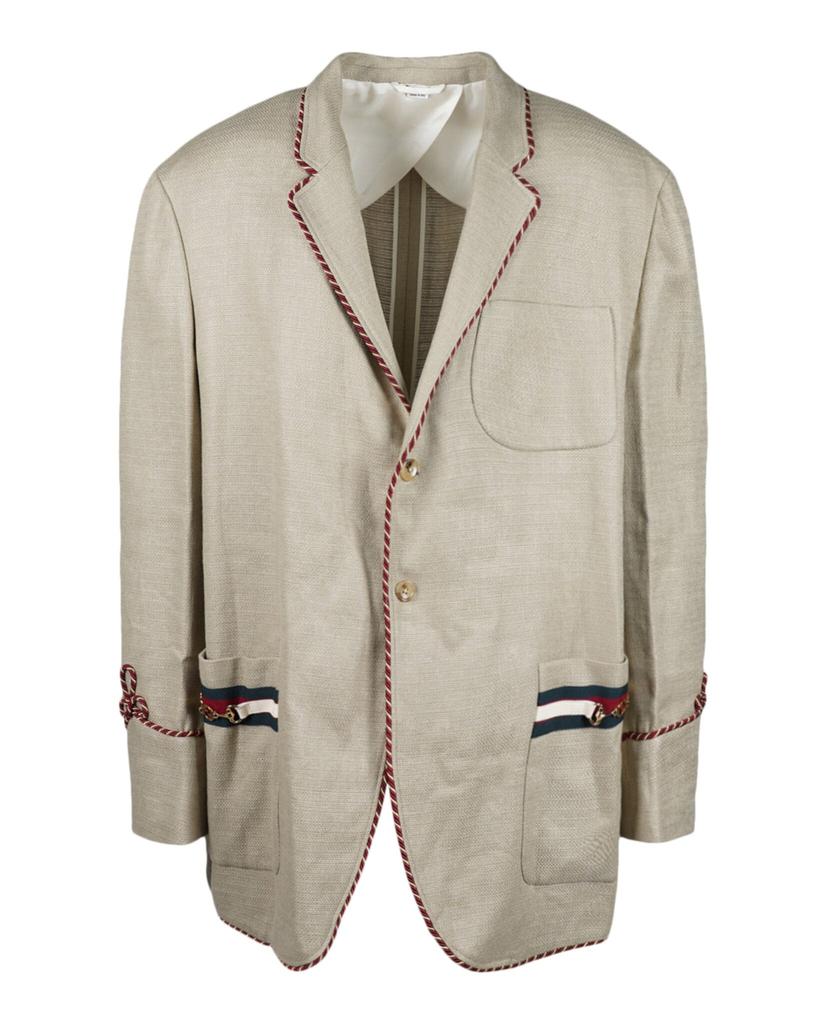 Gucci Khaki Single-Breasted Blazer