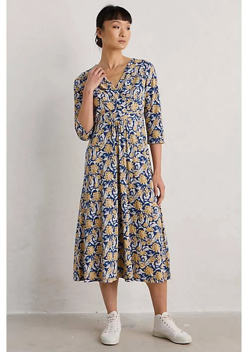 Seasalt Cornwall Cornwall Chapelle 3 4 Sleeve Jersey Dress 1