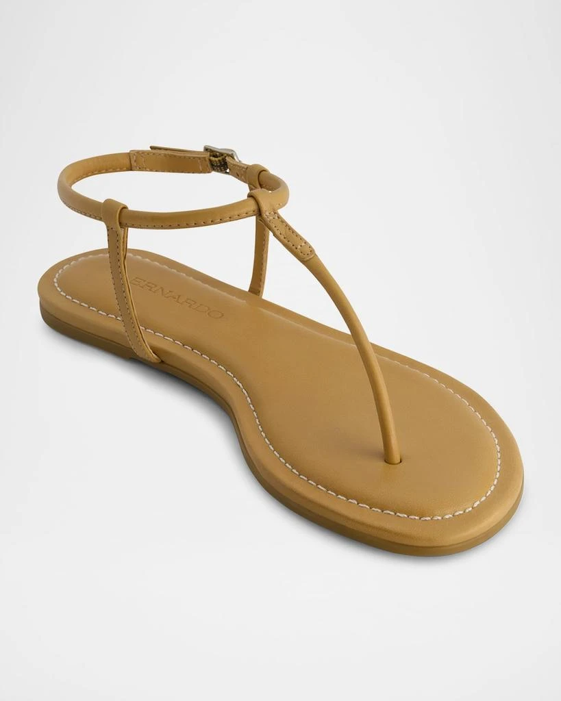Bernardo Hercu Leather Ankle-Strap Flat Sandals 3