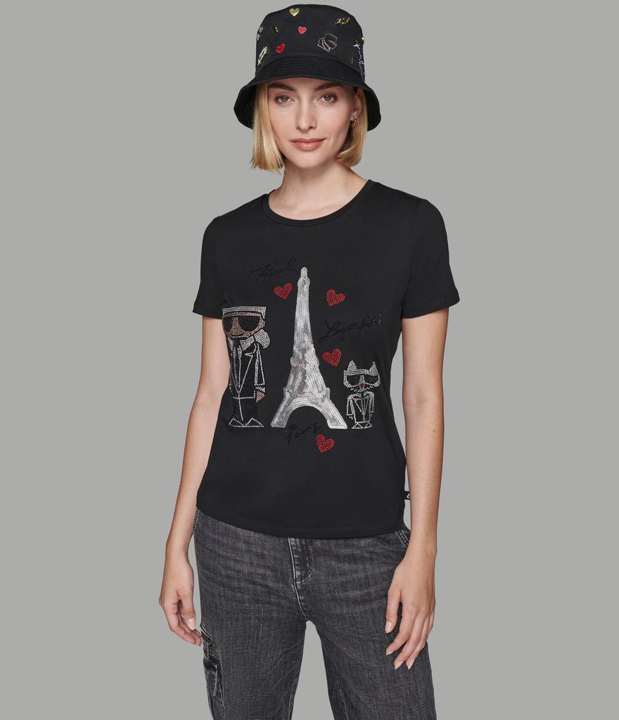 Karl Lagerfeld Paris KARL SEQUIN EIFFEL TOWER TEE