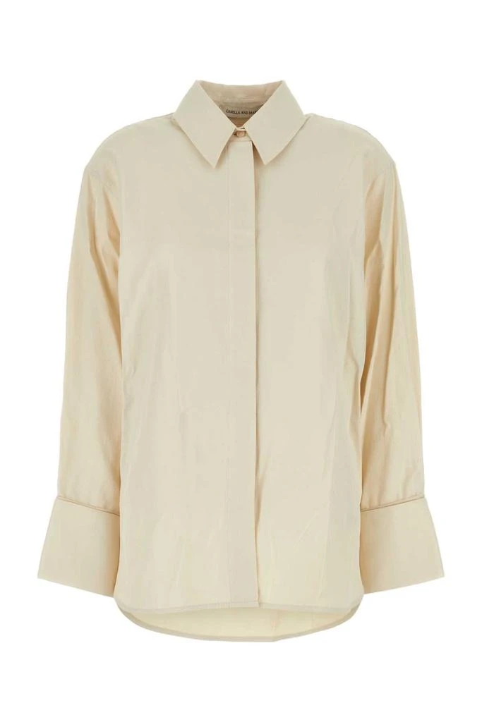 CAMILLA AND MARC Sand Cotton And Polyester Cipher Oversize Shirt 1