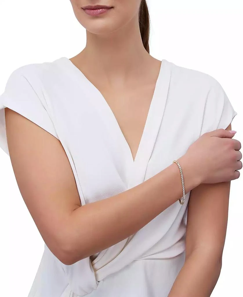 Macy's Created White Sapphire Tennis Bracelet (8-1/8 ct. t.w.) in 14k Yellow Gold Over Sterling Silver 2