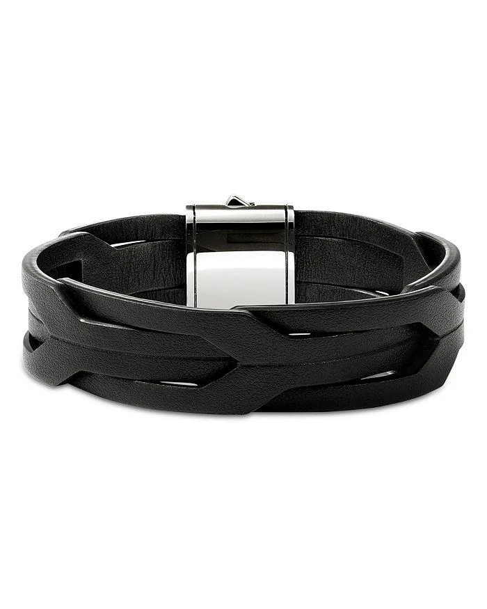 John Hardy Men
s Sterling Silver Icon Braided Leather Bracelet