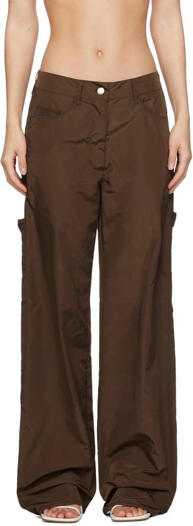 Saks Potts Brown Grey Trousers 1