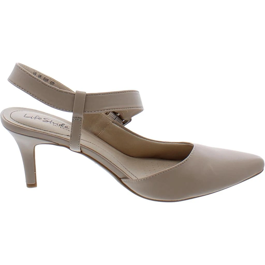 LifeStride Sansa Womens Pointed Toe Ankle Strap Slingback Heels 2