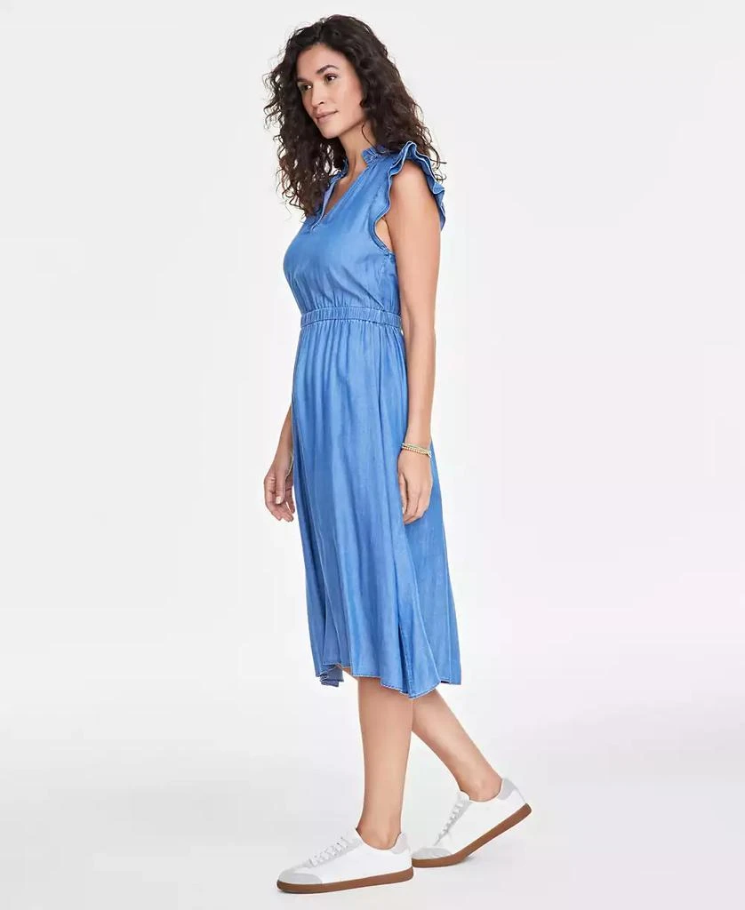 On 34th Women's Chambray Flutter-Sleeve Midi Dress, Created for Macy's 2