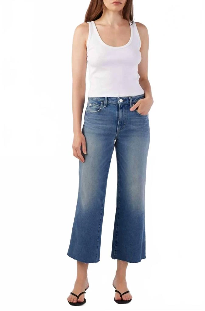AMO Marjorie Mid Rise Wide Leg Jean In Dropout 1