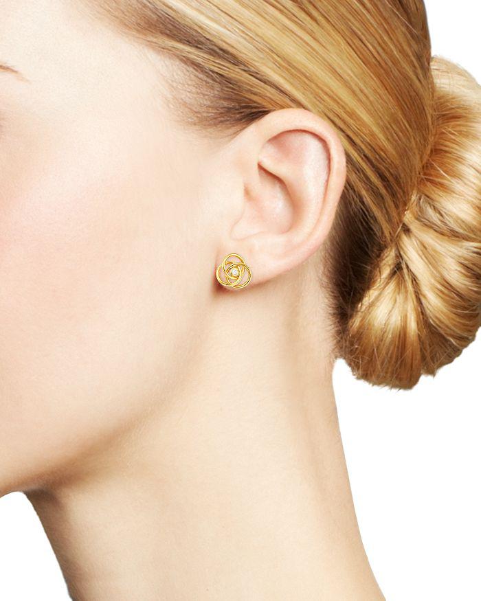 Bloomingdale's Diamond Knot Stud Earrings in 14K Yellow Gold