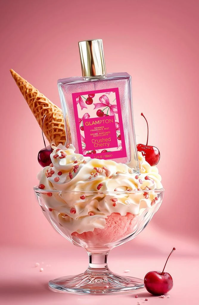 GLAMPTON Crushed Cherry Fragrance 
Body Oil Set 4