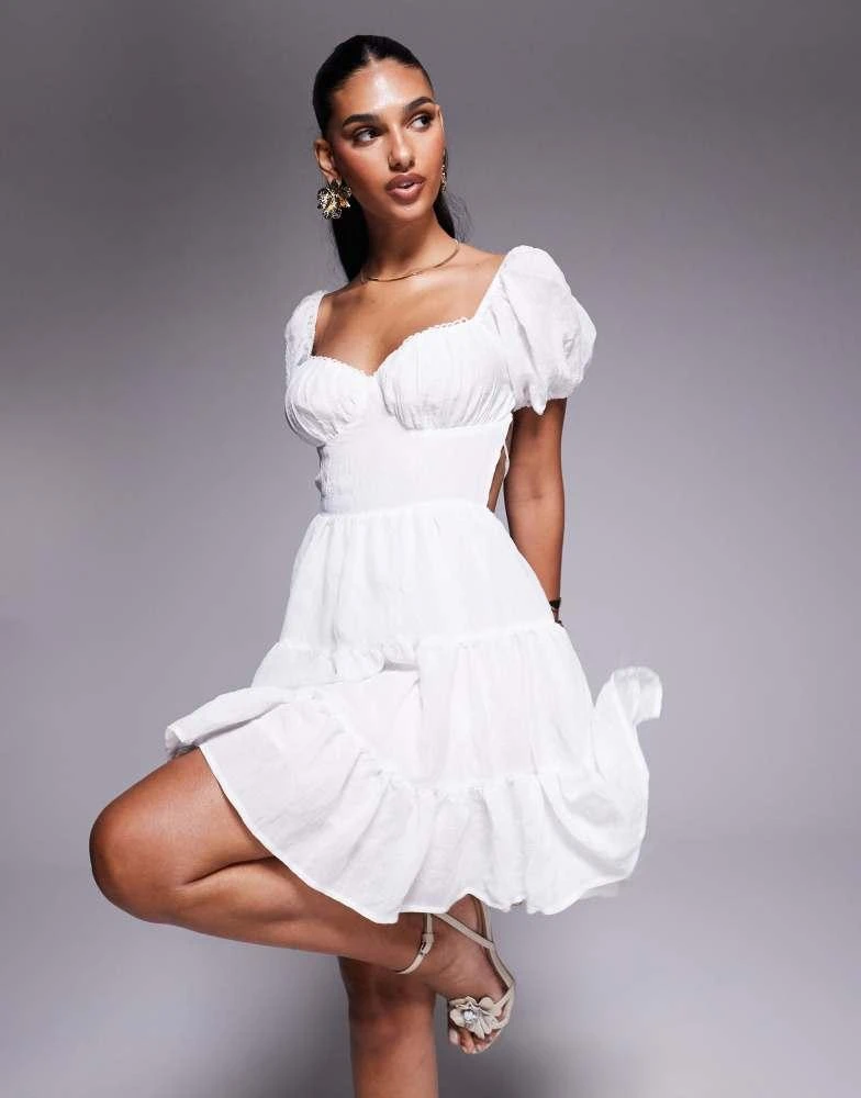 Princess Polly Danny puff sleeve tie open back mini dress in white On Sale Now with Up to 45% Off | Discover Exclusive Deals & Savings at BeyondStyle Authentic Princess Princess Polly Danny puff sleeve tie open back mini dress in white On Sale Now with Up to 45% Off | Discover Exclusive Deals & Savings at BeyondStyle Authentic Princess