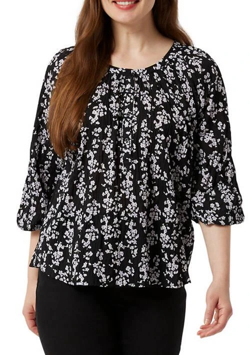 CHAPS Womens Marcia 3 4 Sleeve Peasant Top 1