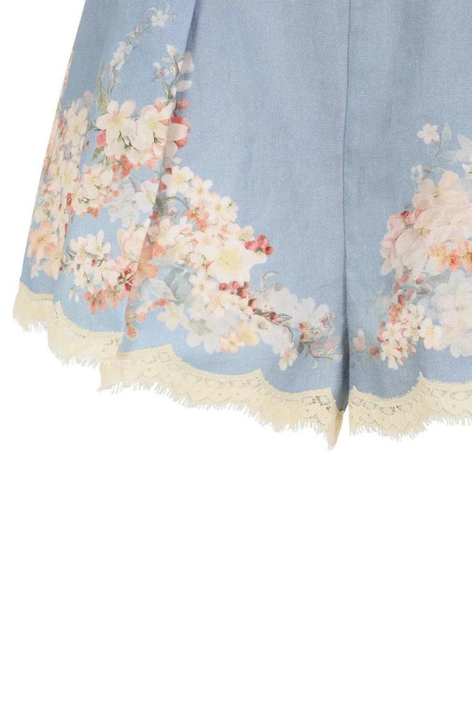 Zimmermann Zimmermann Floral Printed Pleated Belted Shorts 4
