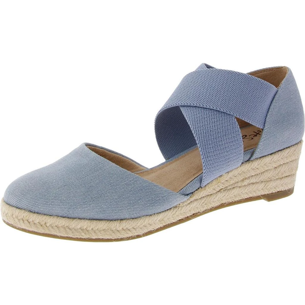 LifeStride Keaton  Womens Canvas Slip On Wedge Heels 9