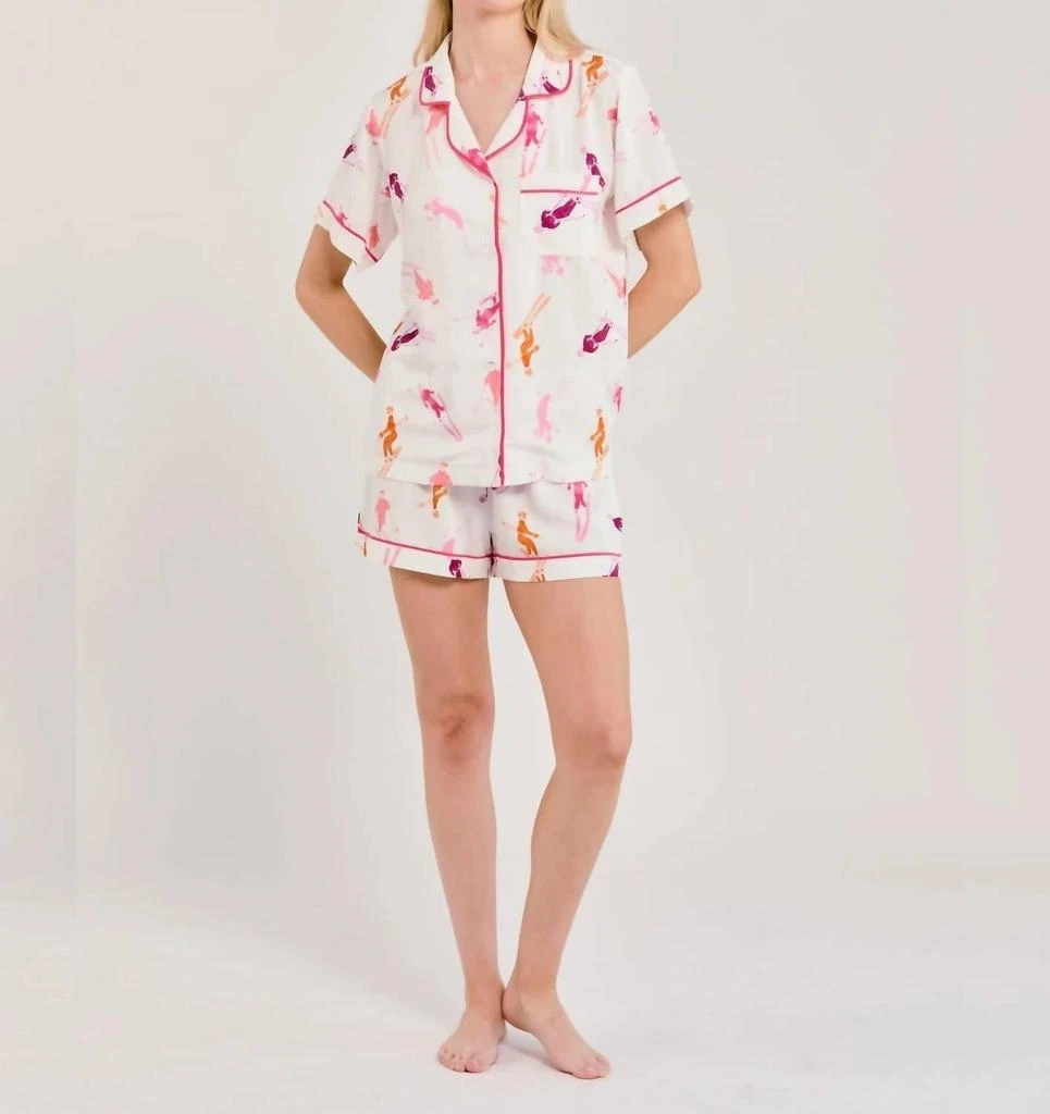 KATIE KIME Katie Kime - Bluebird Day Short Pajama Set