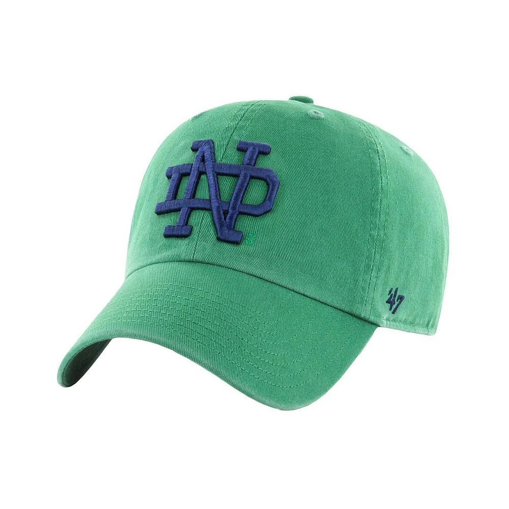 '47 Brand Men's Green Notre Dame Fighting Irish Interlocking Logo Clean Up Adjustable Hat 1