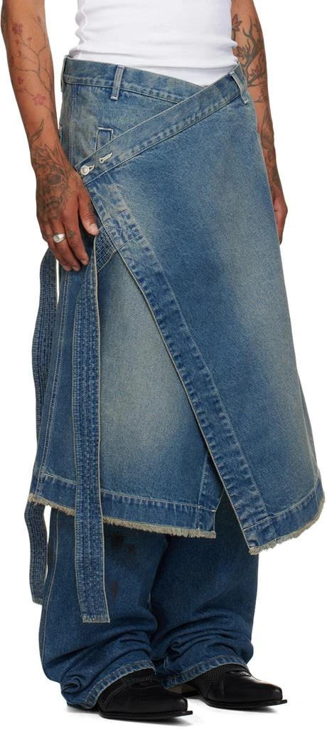 LU'U DAN Blue Apron Denim Skirt 2