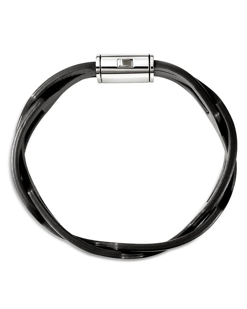 John Hardy Men
s Sterling Silver Icon Braided Leather Bracelet 3