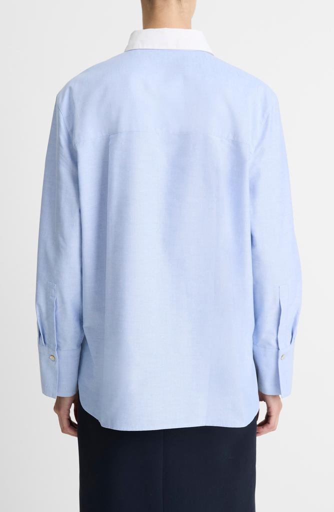 Vince Contrast Collar Oxford Button-Up Shirt