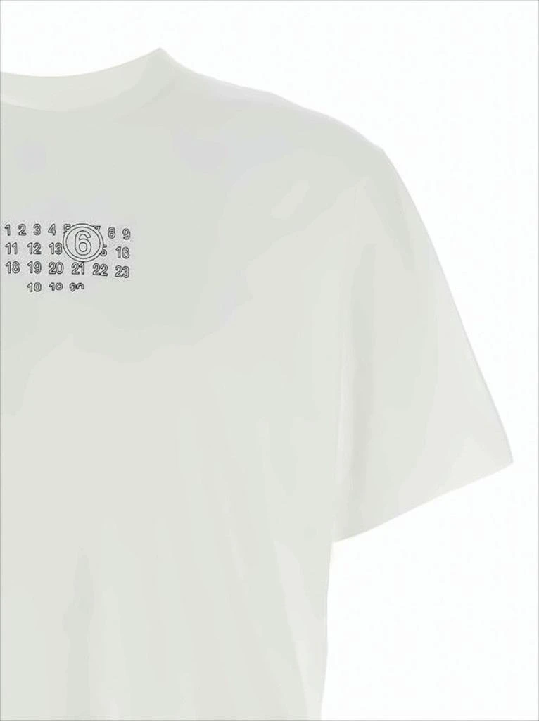 MM6 Boxy Crew Neck Cotton Tee with Minimalist Graphic 3