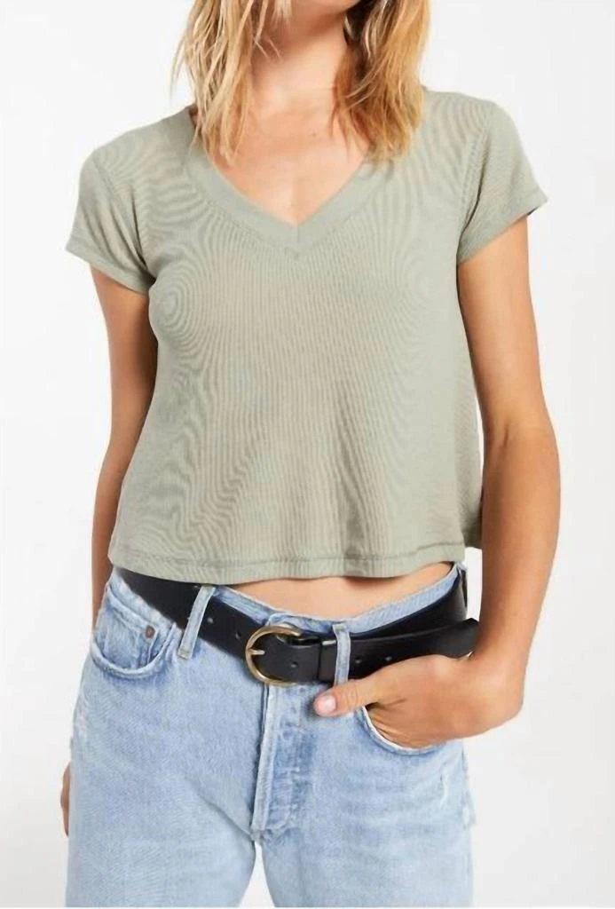 Z Supply Z Supply - Ava Rib V-Neck Tee 1