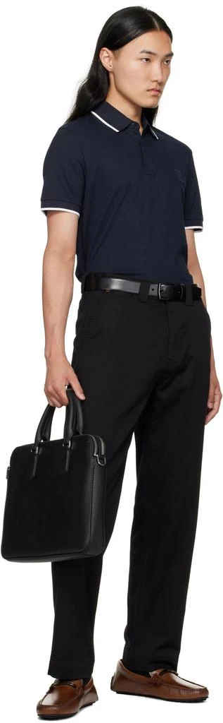 Hugo Boss Black Italian Leather Slimline Logo Briefcase 4